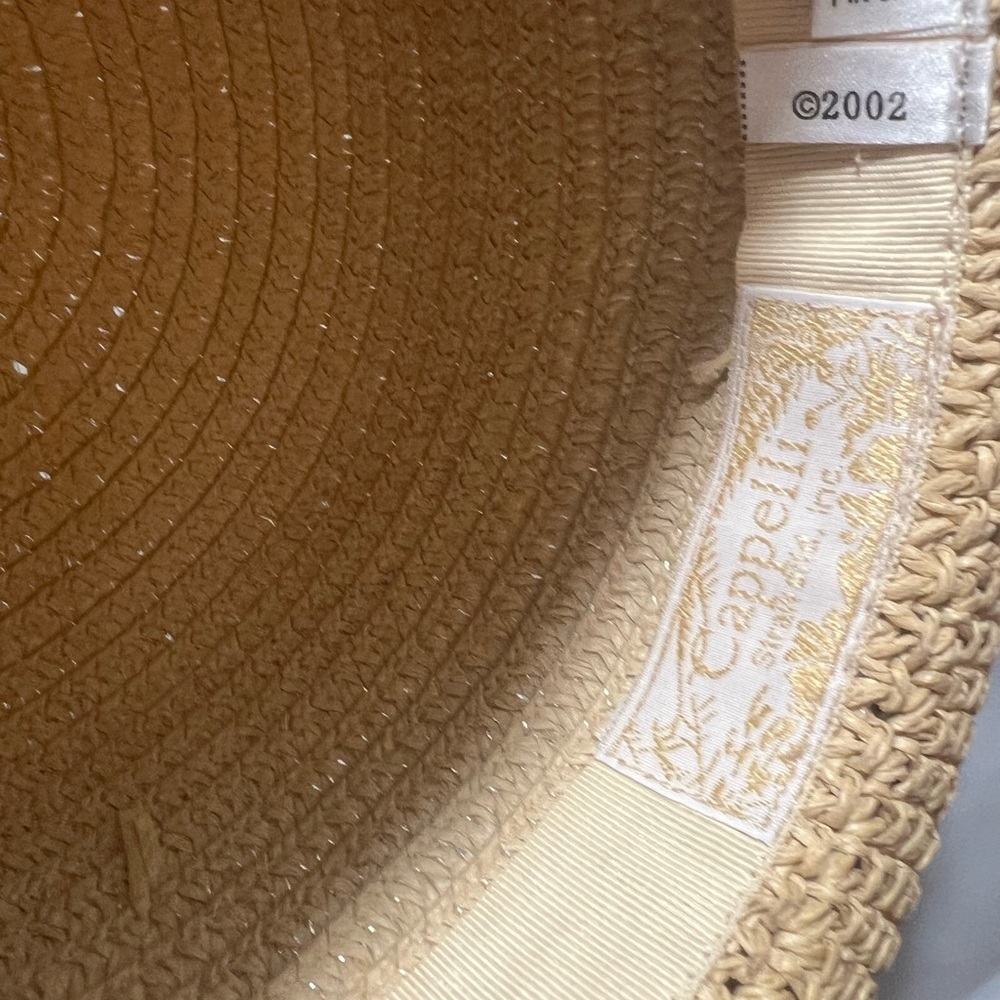 Cappelli Straworld Tan Wide-Brimmed Embroidered Hat - Picture 8 of 9